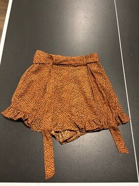 Leopard Print Chiffon Shorts